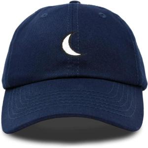 imageDALIX Waning Crescent Moon Hat Mens Womens Astrology Baseball CapNavy Blue