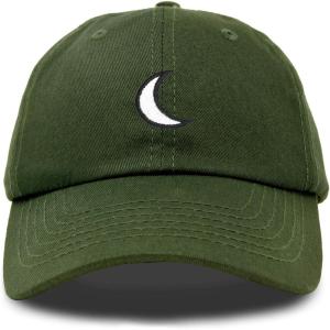 imageDALIX Waning Crescent Moon Hat Mens Womens Astrology Baseball CapOlive