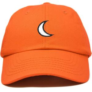 imageDALIX Waning Crescent Moon Hat Mens Womens Astrology Baseball CapOrange