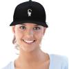 imageDALIX Astronaut Spaceman Embroidered Snapback Flat Billed HatBlack