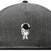 imageDALIX Astronaut Spaceman Embroidered Snapback Flat Billed HatBlack Dark Gray