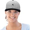 imageDALIX Astronaut Spaceman Embroidered Snapback Flat Billed HatBlack Light Gray