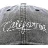 imageDALIX California Embroidered Dad Cap Cotton Baseball Hat Men WomenWashed Black