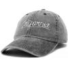 imageDALIX California Embroidered Dad Cap Cotton Baseball Hat Men WomenWashed Black
