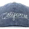 imageDALIX California Embroidered Dad Cap Cotton Baseball Hat Men WomenWashed Navy
