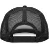 imageDALIX Flat Billed Trucker Hat Mesh Back S M L Adjustable Cap Solid Two Toned SnapbackBlack