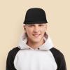 imageDALIX Flat Billed Trucker Hat Mesh Back S M L Adjustable Cap Solid Two Toned SnapbackBlack