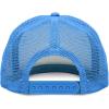imageDALIX Flat Billed Trucker Hat Mesh Back S M L Adjustable Cap Solid Two Toned SnapbackNeonbluewhite