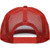 imageDALIX Flat Billed Trucker Hat Mesh Back S M L Adjustable Cap Solid Two Toned SnapbackRedwhite