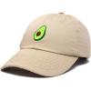 imageDALIX Green Avocado Hat Mens Womens Food Baseball CapKhaki