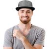imageDALIX Premium Flat Bill Baseball Cap Structured Hat Snap Back ChambrayGray