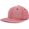 imageDALIX Premium Flat Bill Baseball Cap Structured Hat Snap Back ChambrayRed