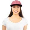 imageDALIX Premium Flat Bill Baseball Cap Structured Hat Snap Back ChambrayRed