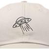 imageDALIX UFO Hat Dad Baseball Cap Extraterrestrial Spacecraft ShipBeige