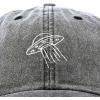 imageDALIX UFO Hat Dad Baseball Cap Extraterrestrial Spacecraft ShipBlack Vintage