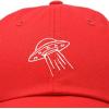 imageDALIX UFO Hat Dad Baseball Cap Extraterrestrial Spacecraft ShipRed