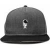 imageDALIX Astronaut Spaceman Embroidered Snapback Flat Billed HatBlack Dark Gray