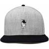 imageDALIX Astronaut Spaceman Embroidered Snapback Flat Billed HatBlack Light Gray