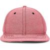 imageDALIX Premium Flat Bill Baseball Cap Structured Hat Snap Back ChambrayRed
