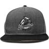 imageDALIX Retro Brooklyn Hat Flat Bill Snapback Embroidered Baseball CapBlack Dark Gray
