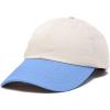 imageDALIX Two Tone Snapback Hat Adjustable Cotton Dad Cap MenCream Blue