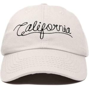 imageDALIX California Embroidered Dad Cap Cotton Baseball Hat Men WomenBeige