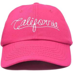 imageDALIX California Embroidered Dad Cap Cotton Baseball Hat Men WomenHot Pink