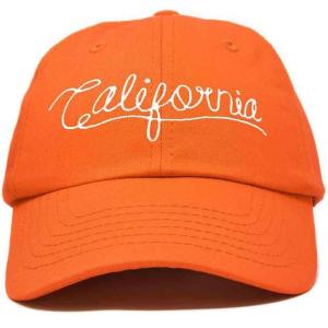 imageDALIX California Embroidered Dad Cap Cotton Baseball Hat Men WomenOrange