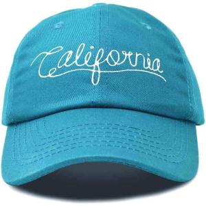 imageDALIX California Embroidered Dad Cap Cotton Baseball Hat Men WomenTeal