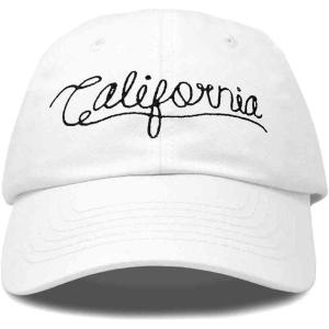 imageDALIX California Embroidered Dad Cap Cotton Baseball Hat Men WomenWhite