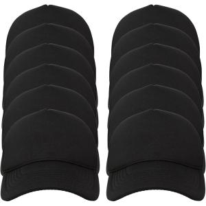 imageDALIX Trucker Hat Mesh Cap 12 Pack Dozen DealBlack