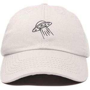 imageDALIX UFO Hat Dad Baseball Cap Extraterrestrial Spacecraft ShipBeige