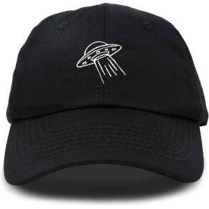 imageDALIX UFO Hat Dad Baseball Cap Extraterrestrial Spacecraft ShipBlack