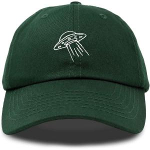 imageDALIX UFO Hat Dad Baseball Cap Extraterrestrial Spacecraft ShipDark Green