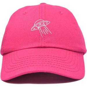 imageDALIX UFO Hat Dad Baseball Cap Extraterrestrial Spacecraft ShipHot Pink