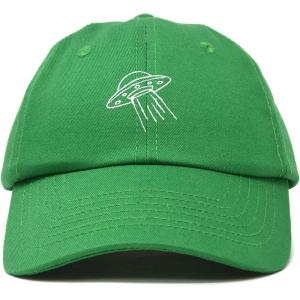 imageDALIX UFO Hat Dad Baseball Cap Extraterrestrial Spacecraft ShipKelly Green
