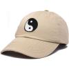 imageDALIX Ying Yang Dad Hat Baseball Cap Zen Peace Balance PhilosophyKhaki