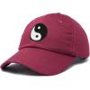 imageDALIX Ying Yang Dad Hat Baseball Cap Zen Peace Balance PhilosophyMaroon