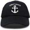 imageDALIX Captain Hat Sailing Baseball Cap Navy Gift Boating Men WomenBlack