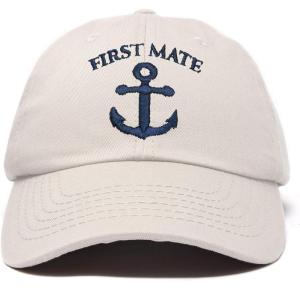 imageDALIX Captain Hat Sailing Baseball Cap Navy Gift Boating Men WomenBeige