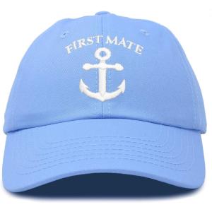 imageDALIX Captain Hat Sailing Baseball Cap Navy Gift Boating Men WomenLight Blue
