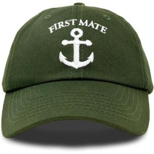 imageDALIX Captain Hat Sailing Baseball Cap Navy Gift Boating Men WomenOlive