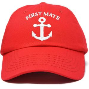 imageDALIX Captain Hat Sailing Baseball Cap Navy Gift Boating Men WomenRed