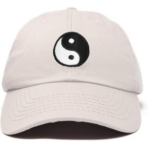 imageDALIX Ying Yang Dad Hat Baseball Cap Zen Peace Balance PhilosophyBeige