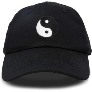 imageDALIX Ying Yang Dad Hat Baseball Cap Zen Peace Balance PhilosophyBlack