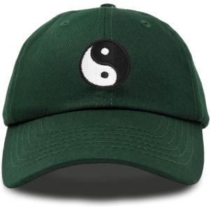 imageDALIX Ying Yang Dad Hat Baseball Cap Zen Peace Balance PhilosophyDark Green