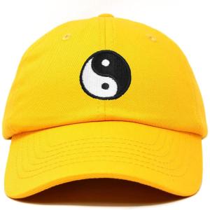 imageDALIX Ying Yang Dad Hat Baseball Cap Zen Peace Balance PhilosophyGold