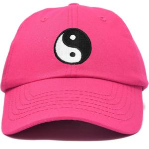 imageDALIX Ying Yang Dad Hat Baseball Cap Zen Peace Balance PhilosophyHot Pink