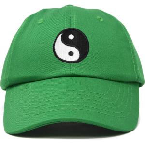 imageDALIX Ying Yang Dad Hat Baseball Cap Zen Peace Balance PhilosophyKelly Green