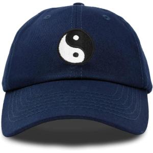 imageDALIX Ying Yang Dad Hat Baseball Cap Zen Peace Balance PhilosophyNavy Blue